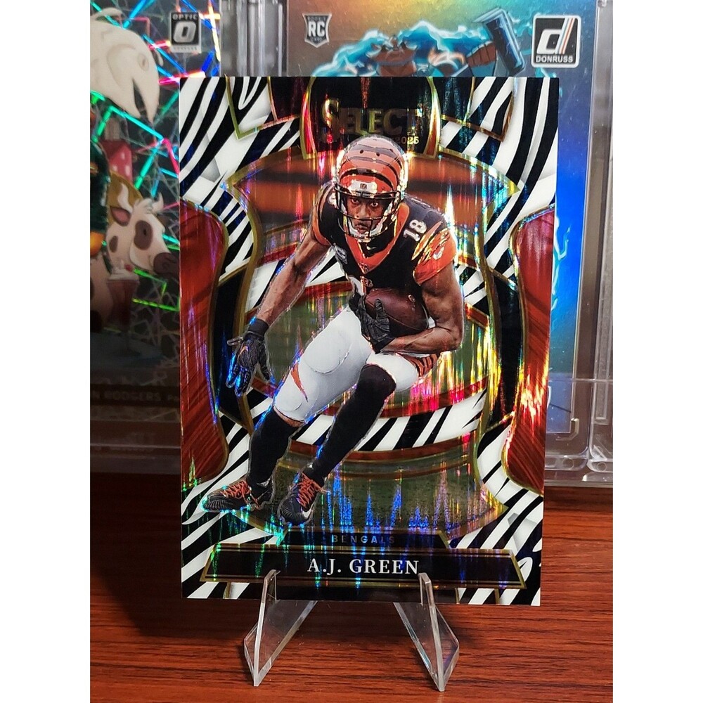 2025 Panini Select Case Hit Concourse A.J. Green #99 Zebra Shock Prizm